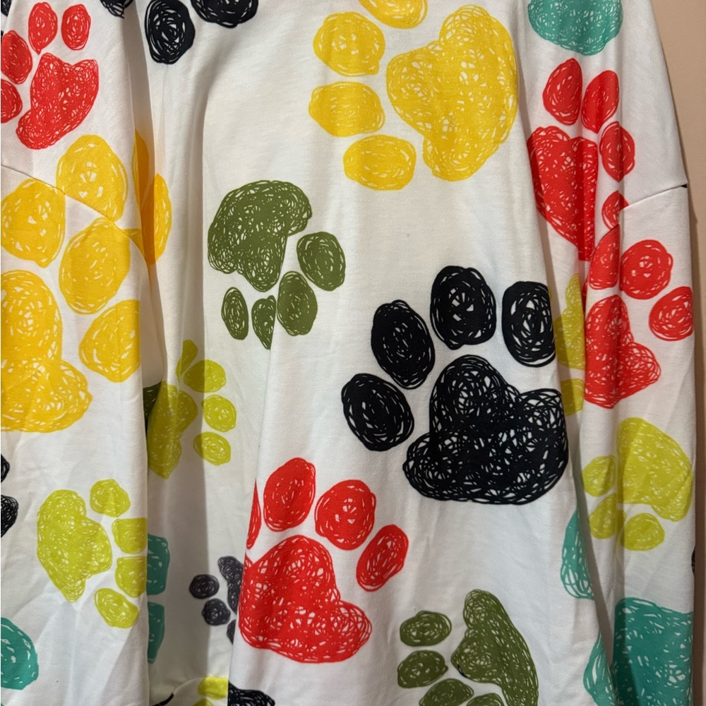 Colorful Paw Print Shirt